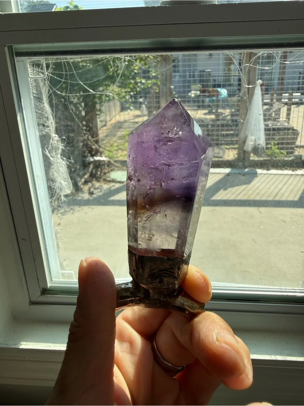 Amethyst Point Pendant Necklace statement jewelry chunky necklace boho gothic